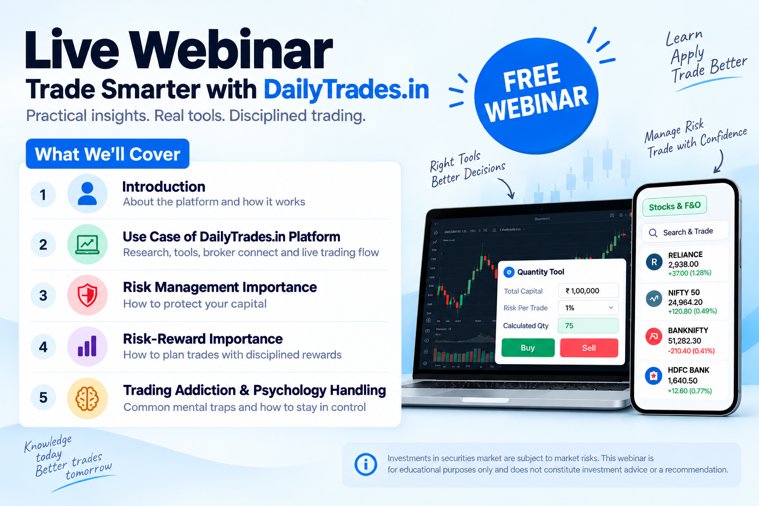 Trade Smarter: Risk Management, Trading Psychology & Practical Tools